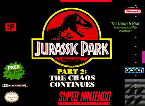 Carátula del juego Jurassic Park Part 2 - The Chaos Continues (Snes)